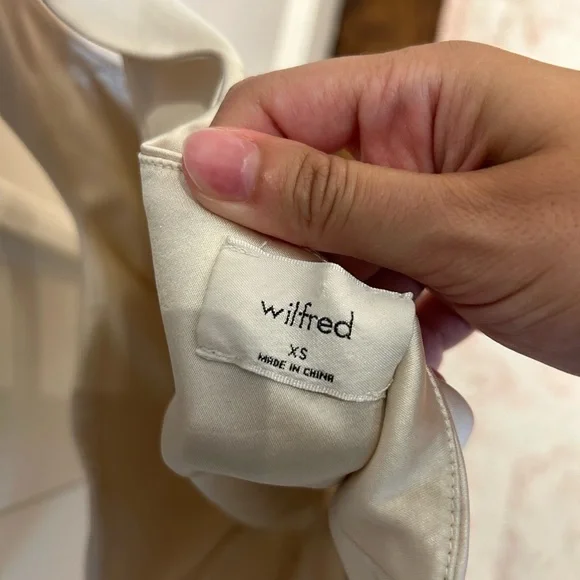WHITE Aritzia Wilfred satin bustier - Picture 6 of 7